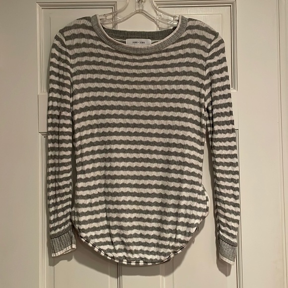 John + Jenn Sweaters - JOHN + JENN Striped Crew Neck Sweater